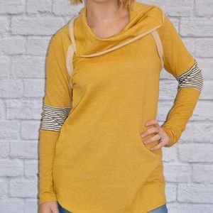 MUSTard Cowl Neck ultra soft Top
